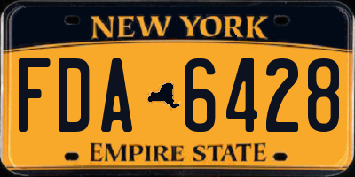 NY license plate FDA6428