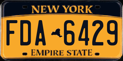 NY license plate FDA6429