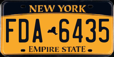 NY license plate FDA6435