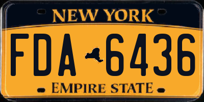NY license plate FDA6436