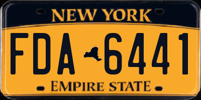 NY license plate FDA6441