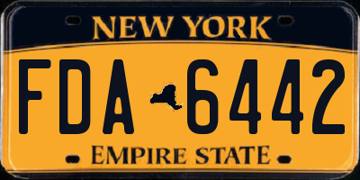 NY license plate FDA6442
