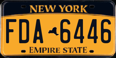 NY license plate FDA6446