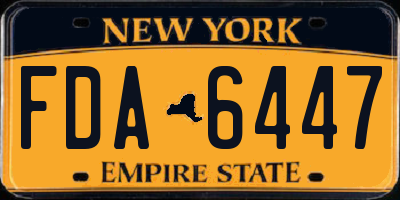NY license plate FDA6447