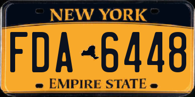 NY license plate FDA6448