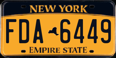 NY license plate FDA6449