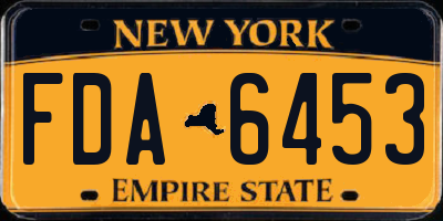 NY license plate FDA6453