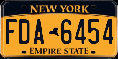 NY license plate FDA6454