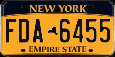 NY license plate FDA6455