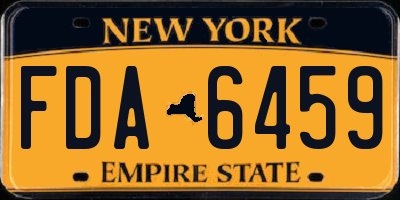 NY license plate FDA6459
