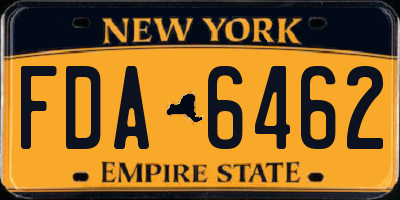NY license plate FDA6462