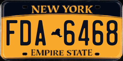 NY license plate FDA6468