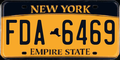 NY license plate FDA6469
