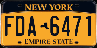NY license plate FDA6471