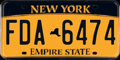 NY license plate FDA6474