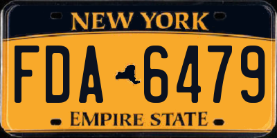 NY license plate FDA6479