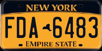 NY license plate FDA6483