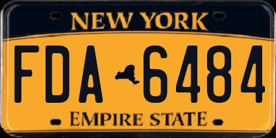 NY license plate FDA6484