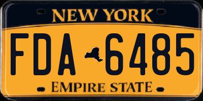 NY license plate FDA6485