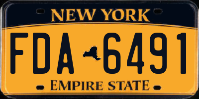 NY license plate FDA6491