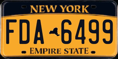 NY license plate FDA6499