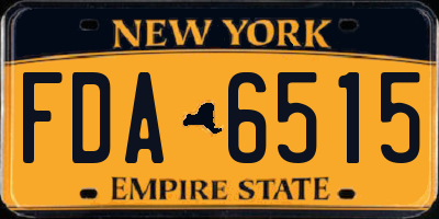 NY license plate FDA6515