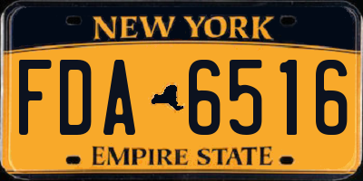 NY license plate FDA6516