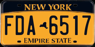 NY license plate FDA6517