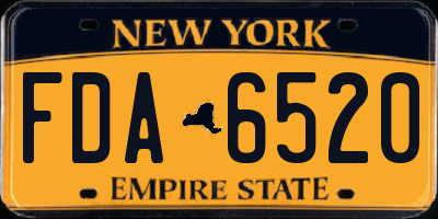 NY license plate FDA6520