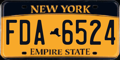 NY license plate FDA6524
