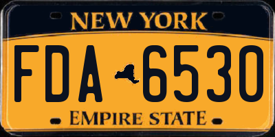 NY license plate FDA6530
