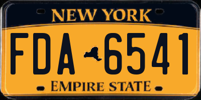 NY license plate FDA6541