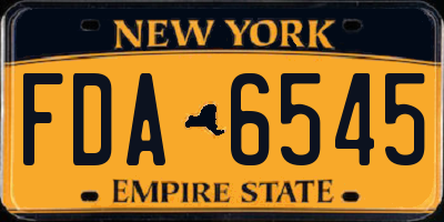NY license plate FDA6545