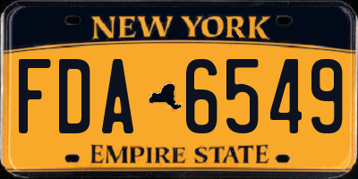 NY license plate FDA6549