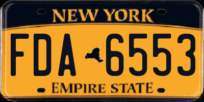 NY license plate FDA6553