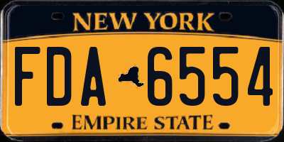 NY license plate FDA6554