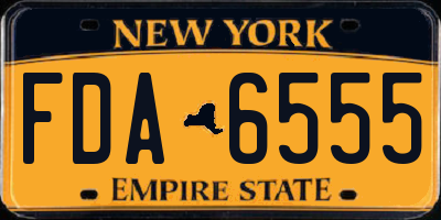 NY license plate FDA6555