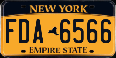 NY license plate FDA6566