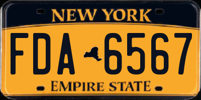 NY license plate FDA6567