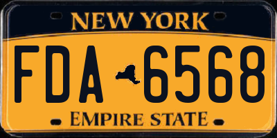 NY license plate FDA6568