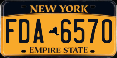NY license plate FDA6570