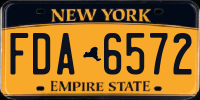 NY license plate FDA6572