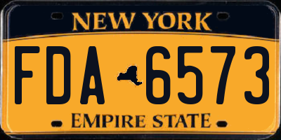 NY license plate FDA6573