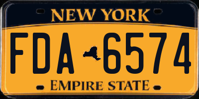 NY license plate FDA6574