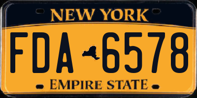 NY license plate FDA6578