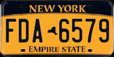 NY license plate FDA6579