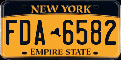 NY license plate FDA6582