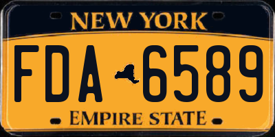NY license plate FDA6589