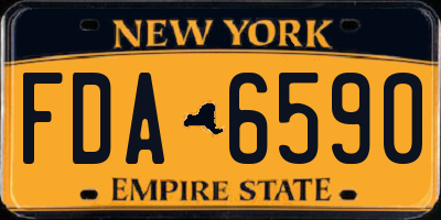 NY license plate FDA6590