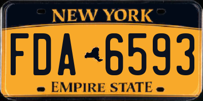 NY license plate FDA6593
